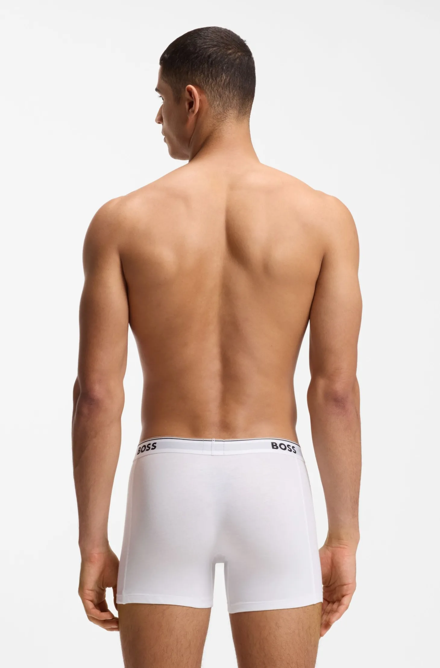 Dreierpack eng anliegende Boxershorts aus Stretch-Baumwolle