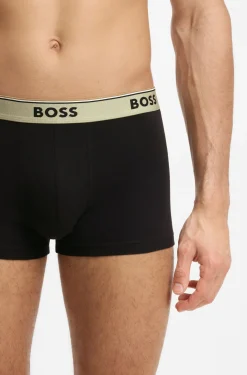 Dreierpack eng anliegende Boxershorts mit kurzem Bein aus Baumwolle mit Logo-Bund