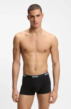 Dreierpack eng anliegende Boxershorts mit kurzem Bein aus Baumwolle mit Logo-Bund