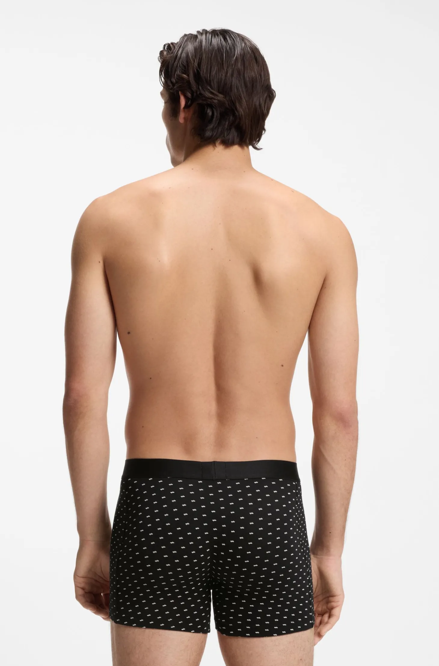 Dreierpack eng anliegende Boxershorts aus Stretch-Baumwolle