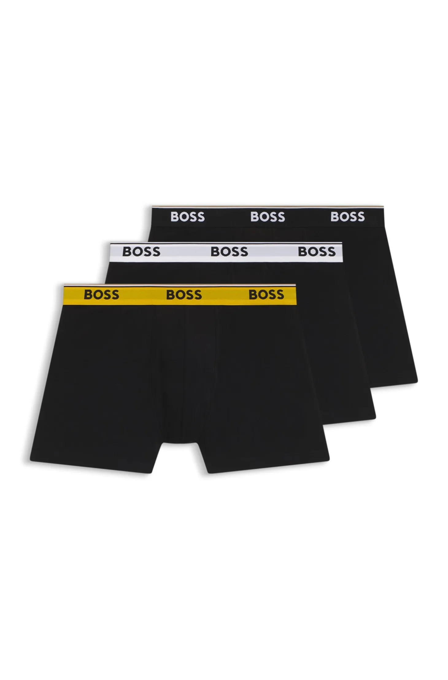 Dreierpack eng anliegende Boxershorts aus Stretch-Baumwolle mit Logo-Bund