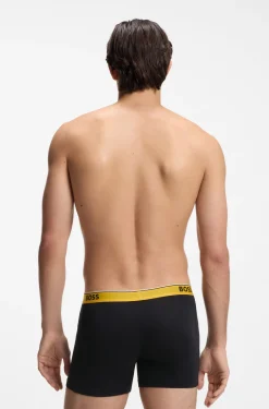 Dreierpack eng anliegende Boxershorts aus Stretch-Baumwolle mit Logo-Bund
