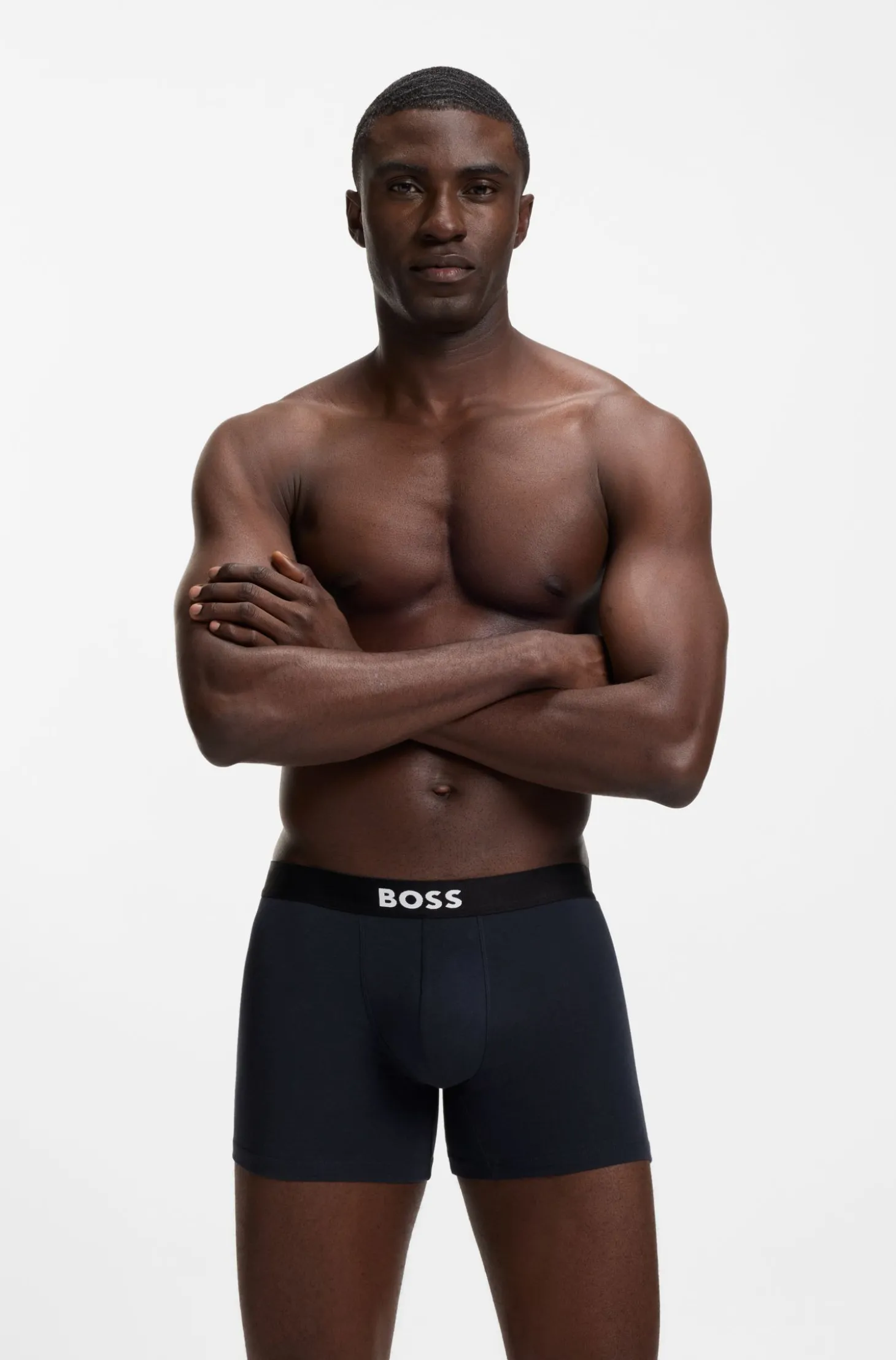 Dreierpack eng anliegende Boxershorts aus Stretch-Baumwolle