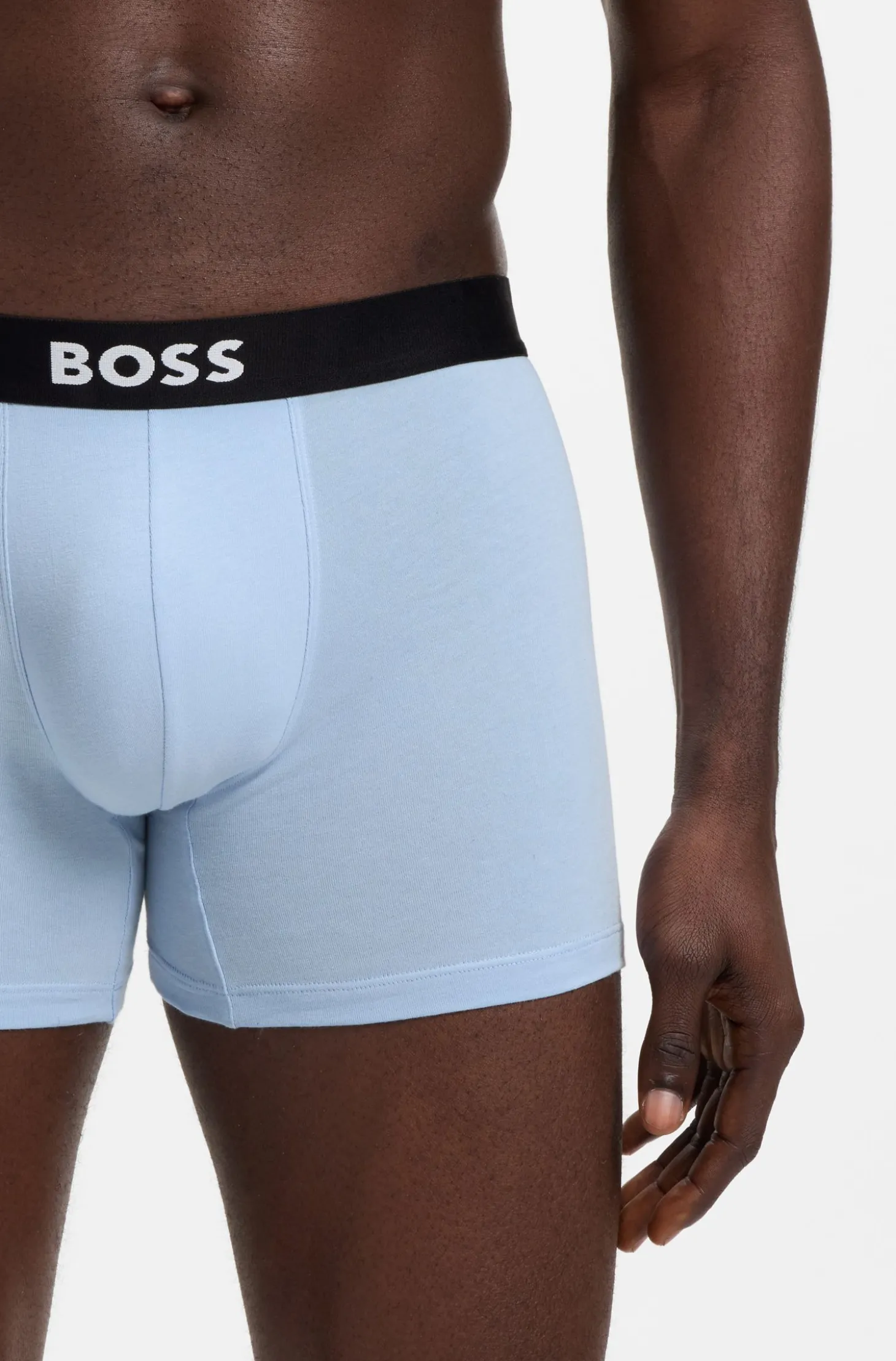 Dreierpack eng anliegende Boxershorts aus Stretch-Baumwolle
