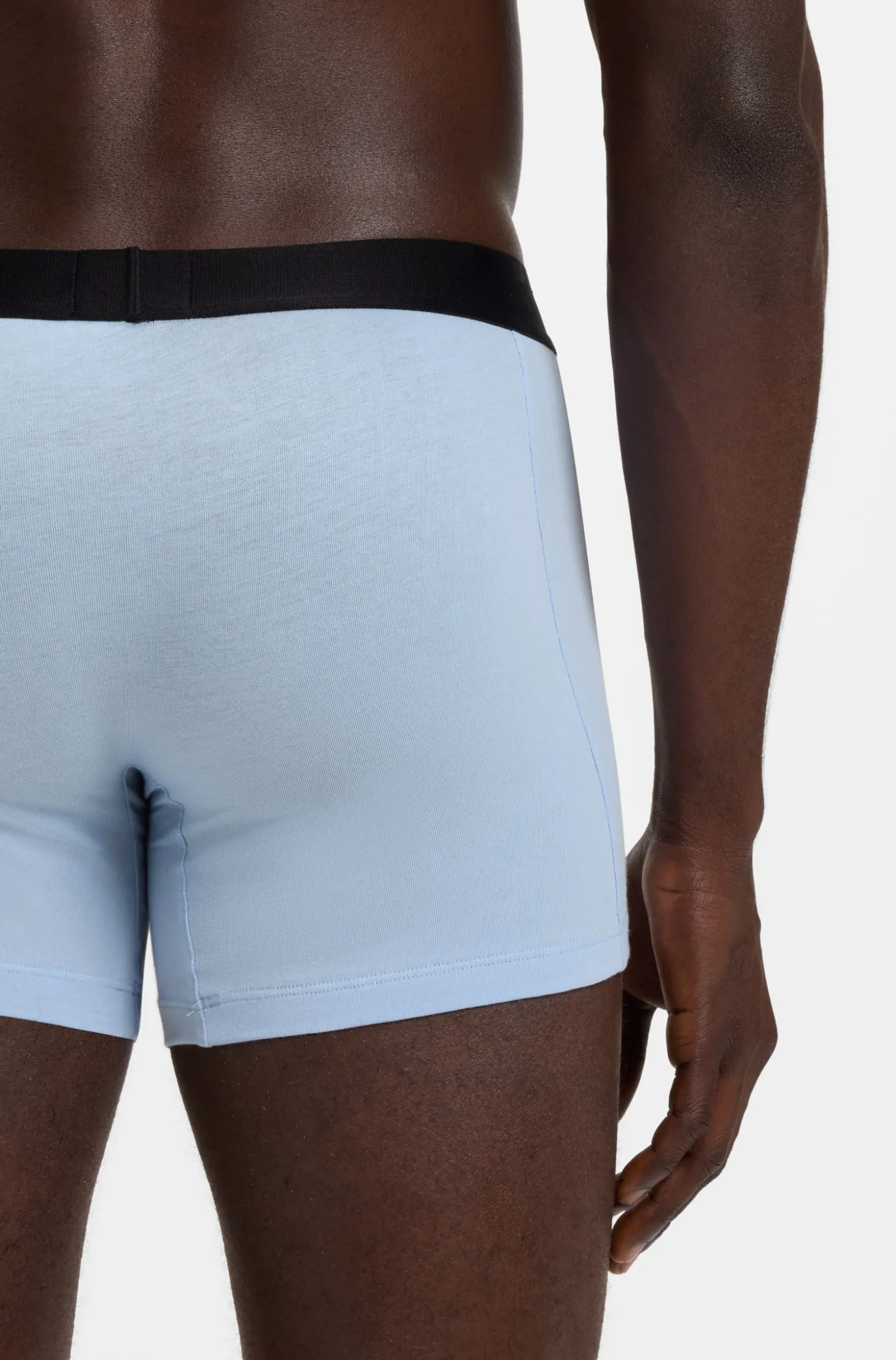 Dreierpack eng anliegende Boxershorts aus Stretch-Baumwolle