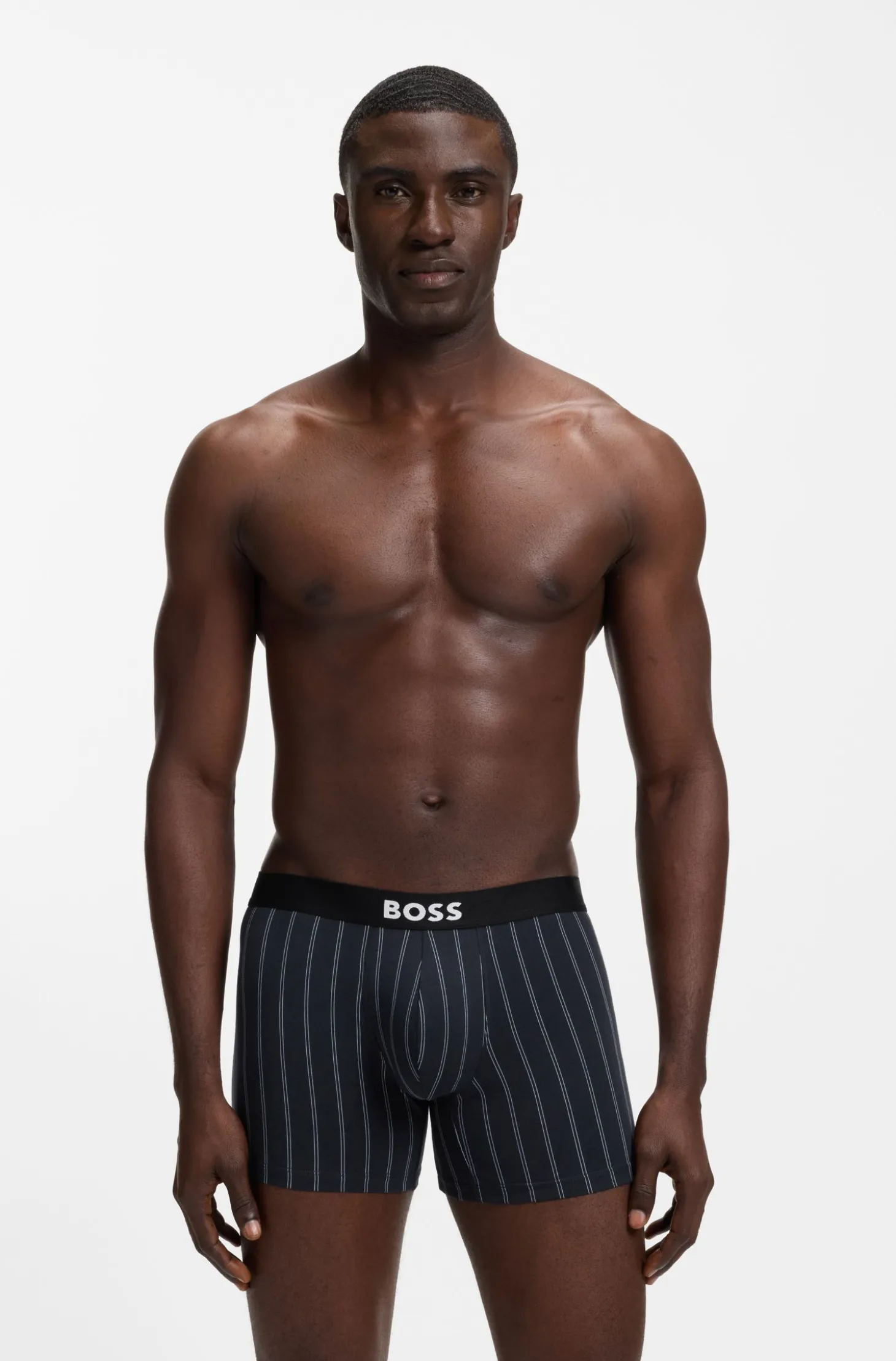 Dreierpack eng anliegende Boxershorts aus Stretch-Baumwolle