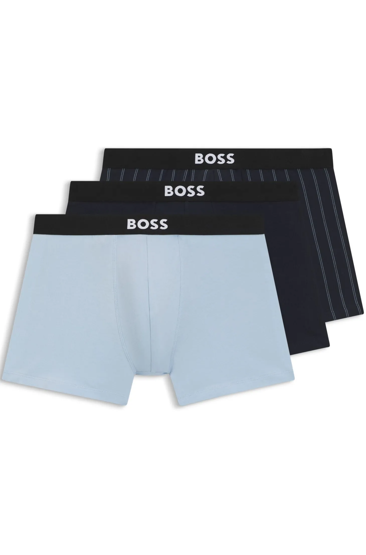 Dreierpack eng anliegende Boxershorts aus Stretch-Baumwolle
