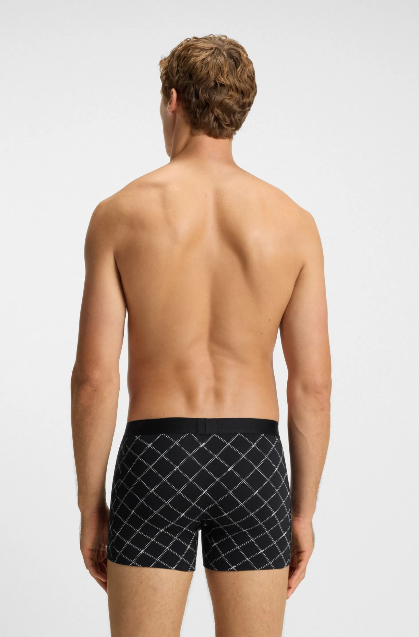 Dreierpack eng anliegende Boxershorts aus Stretch-Baumwolle