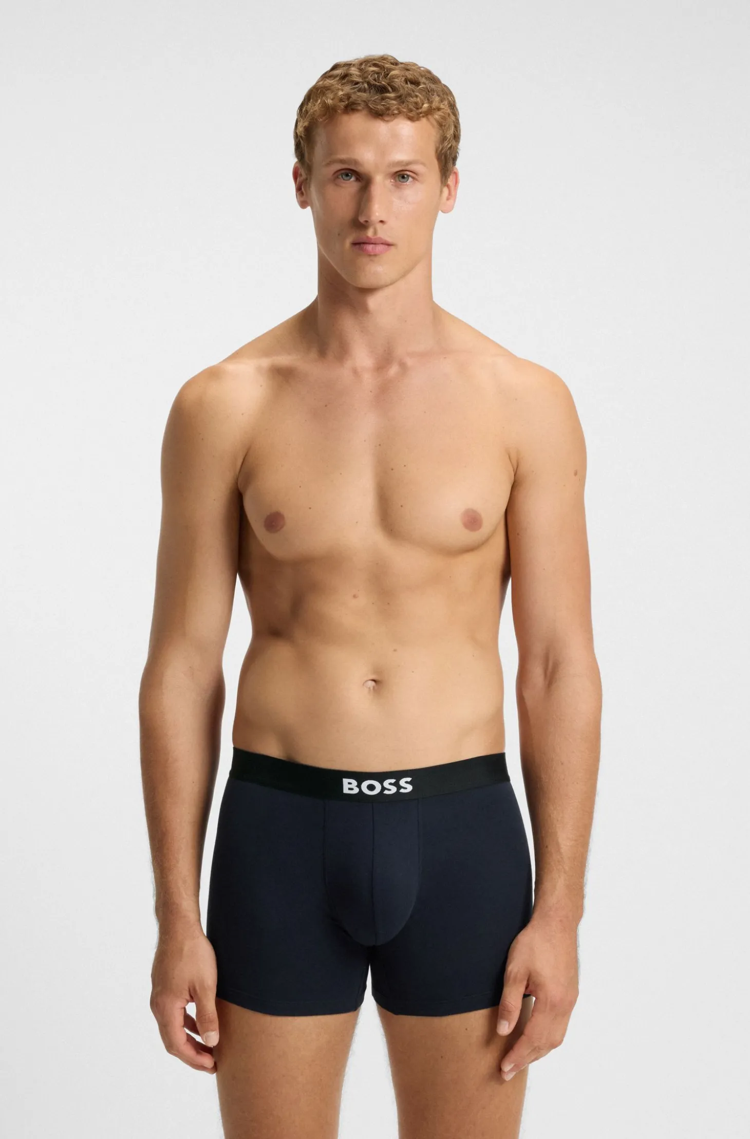 Dreierpack eng anliegende Boxershorts aus Stretch-Baumwolle