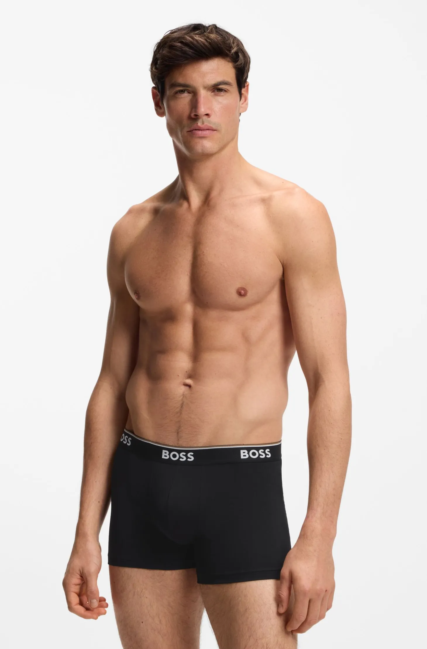 Dreierpack eng anliegende Boxershorts aus Stretch-Baumwolle