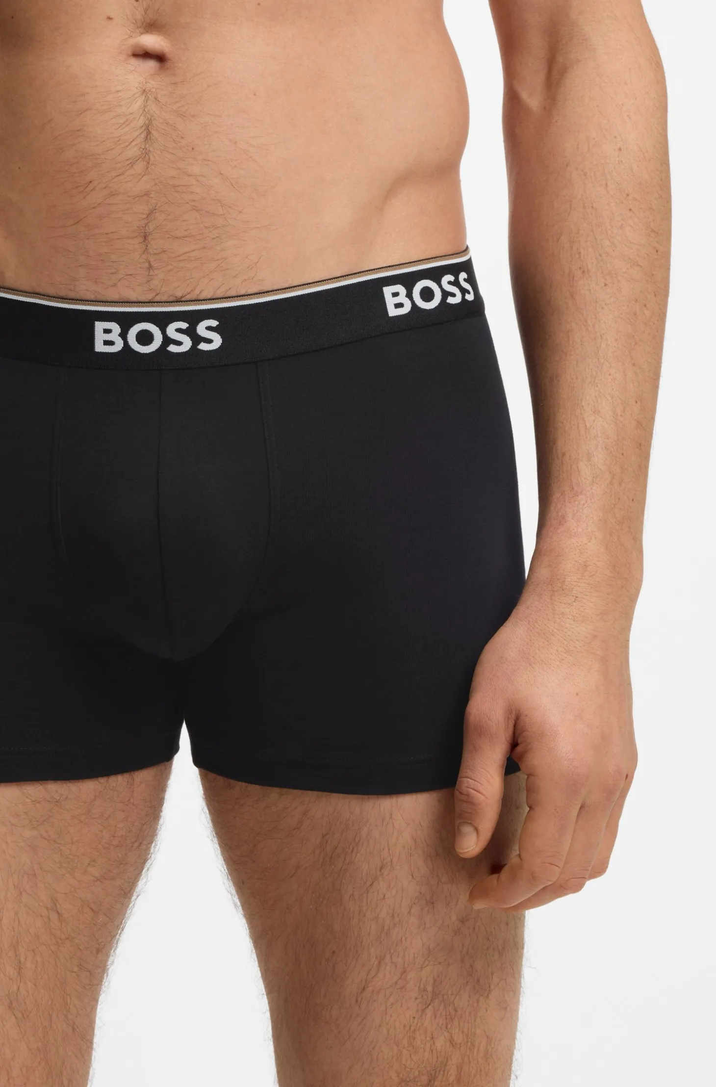 Dreierpack eng anliegende Boxershorts aus Stretch-Baumwolle