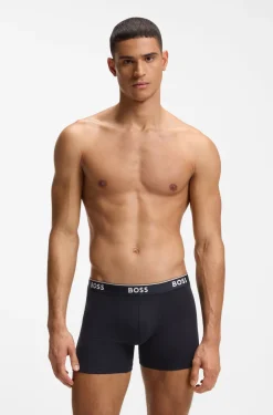 Dreierpack eng anliegende Boxershorts aus Stretch-Baumwolle