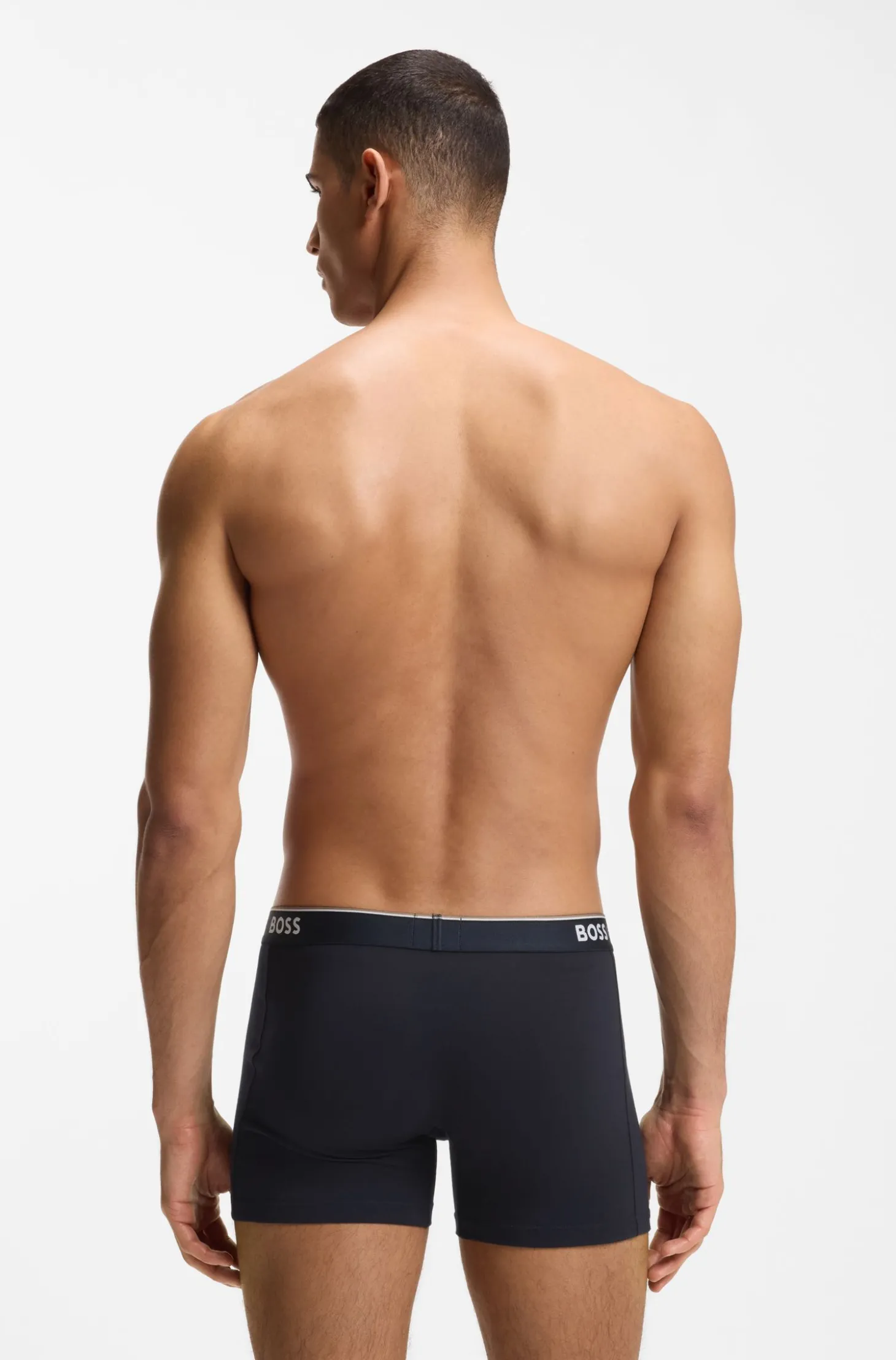 Dreierpack eng anliegende Boxershorts aus Stretch-Baumwolle