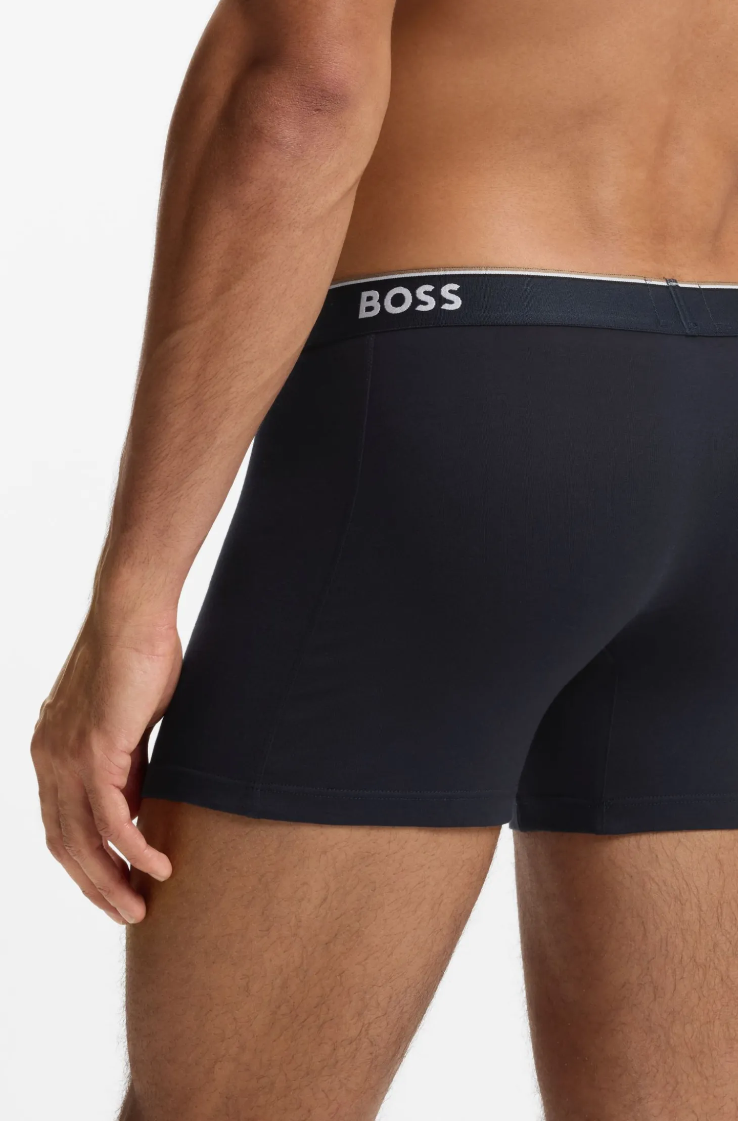 Dreierpack eng anliegende Boxershorts aus Stretch-Baumwolle