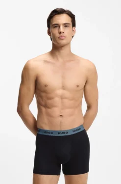 Dreierpack eng anliegende Boxershorts aus Stretch-Baumwolle