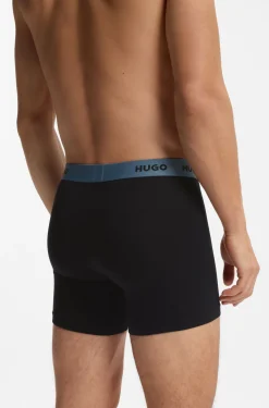 Dreierpack eng anliegende Boxershorts aus Stretch-Baumwolle