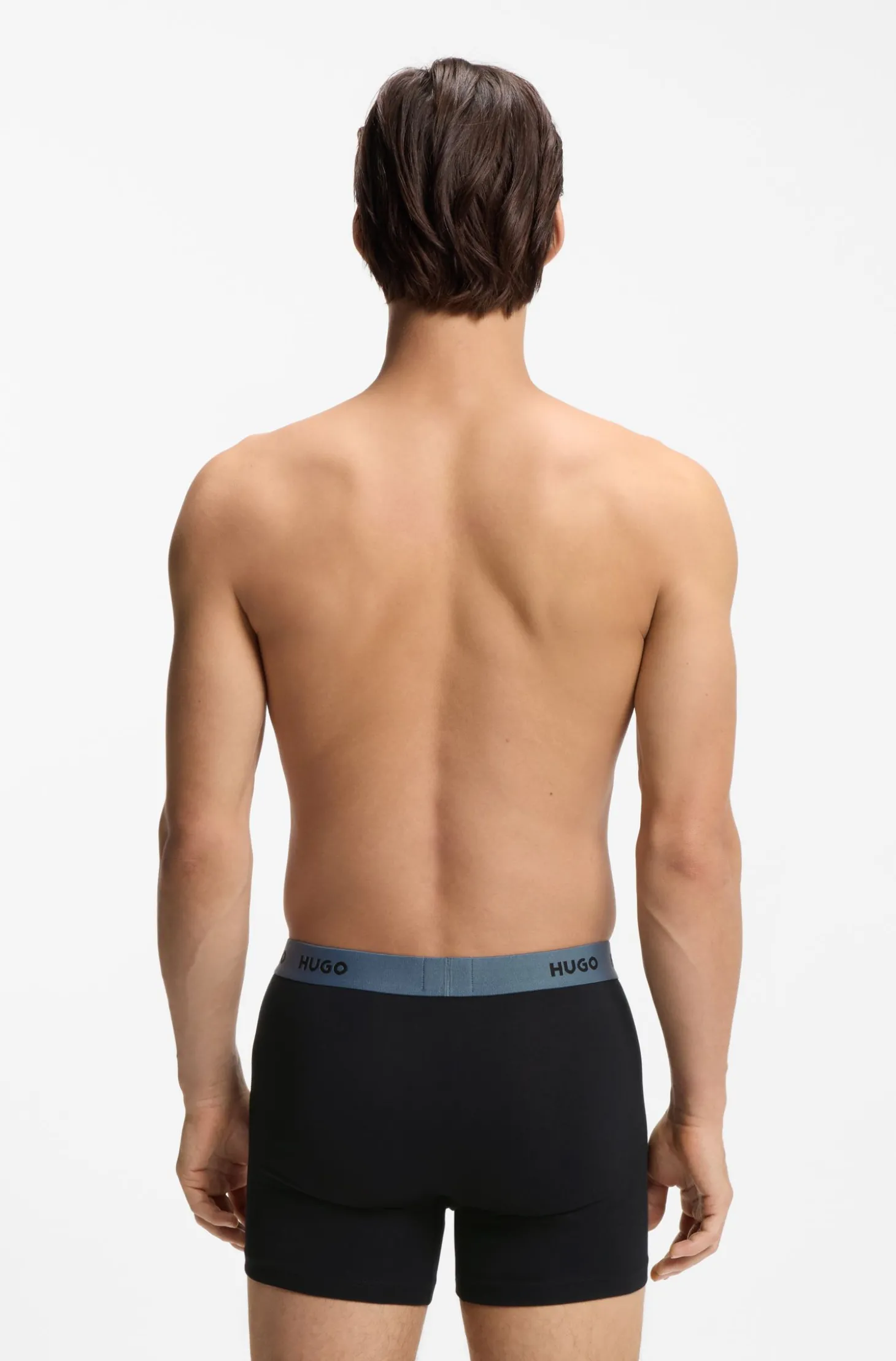 Dreierpack eng anliegende Boxershorts aus Stretch-Baumwolle