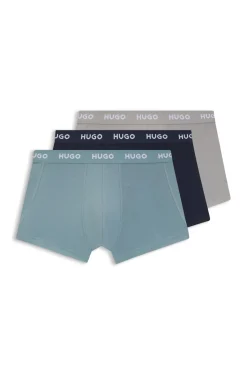 Dreierpack eng anliegende Boxershorts mit kurzem Bein und Jacquard-Logo am Bund
