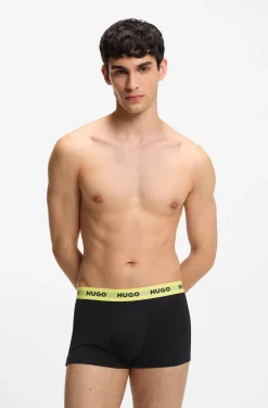 Dreierpack eng anliegende Boxershorts mit kurzem Bein und Jacquard-Logo am Bund