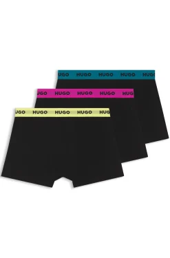 Dreierpack eng anliegende Boxershorts mit kurzem Bein und Jacquard-Logo am Bund