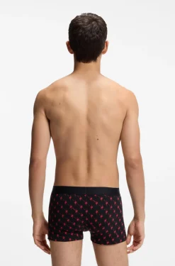 Dreierpack eng anliegende Boxershorts aus Stretch-Baumwolle mit kurzem Bein und Logo-Bund