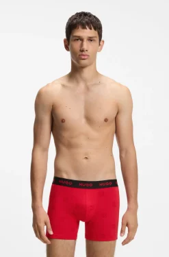 Dreierpack eng anliegende Boxershorts aus Stretch-Baumwolle
