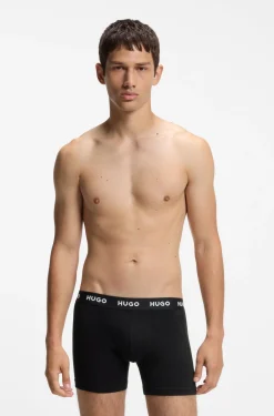 Dreierpack eng anliegende Boxershorts aus Stretch-Baumwolle