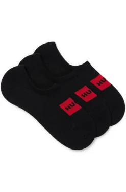 Dreierpack Füßlinge mit roten Logo-Etiketten