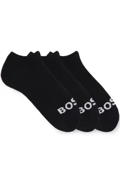 Dreierpack knöchellange Socken mit Kontrast-Logos