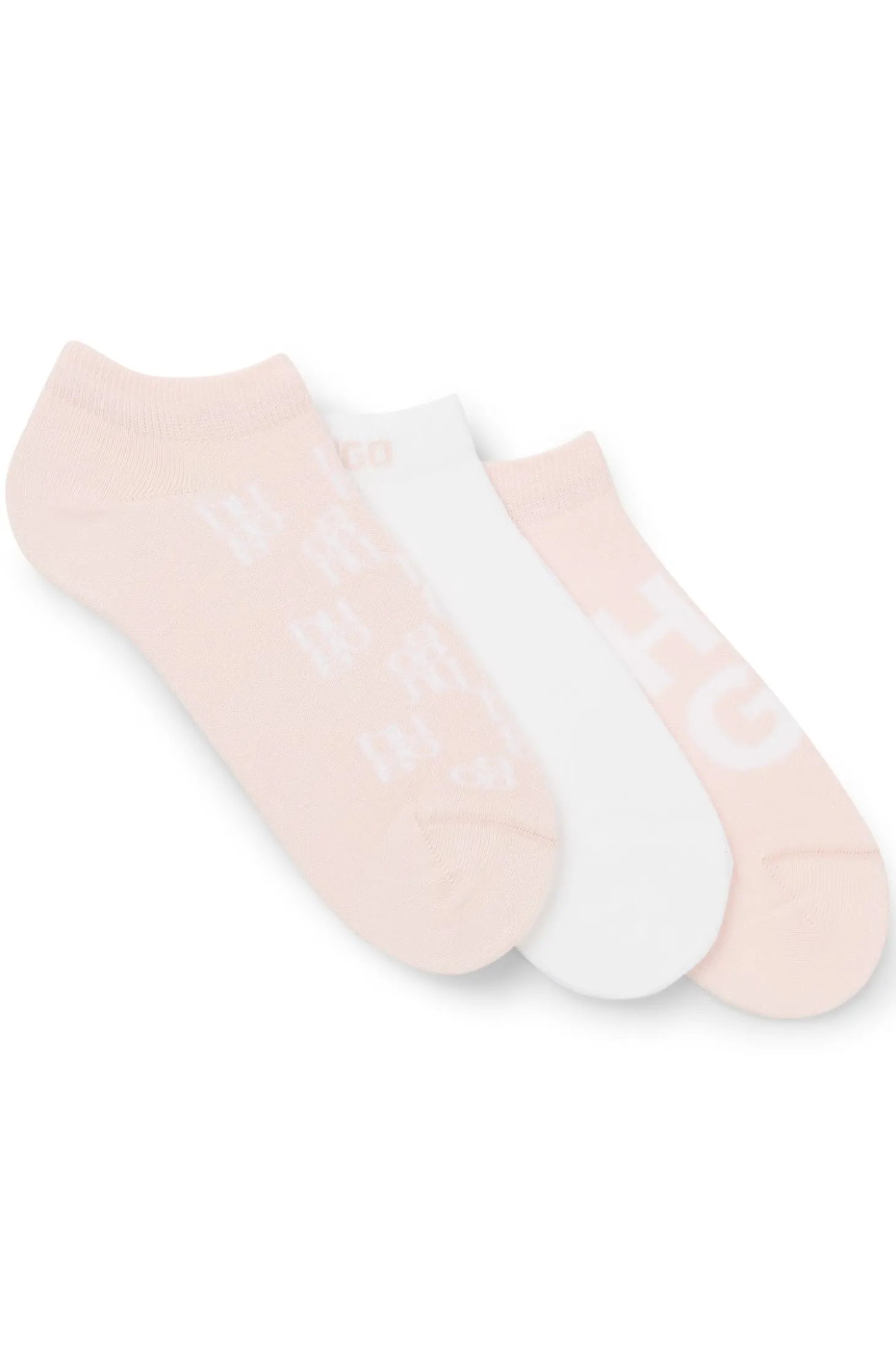 Dreierpack knöchellange Socken mit Logo-Details