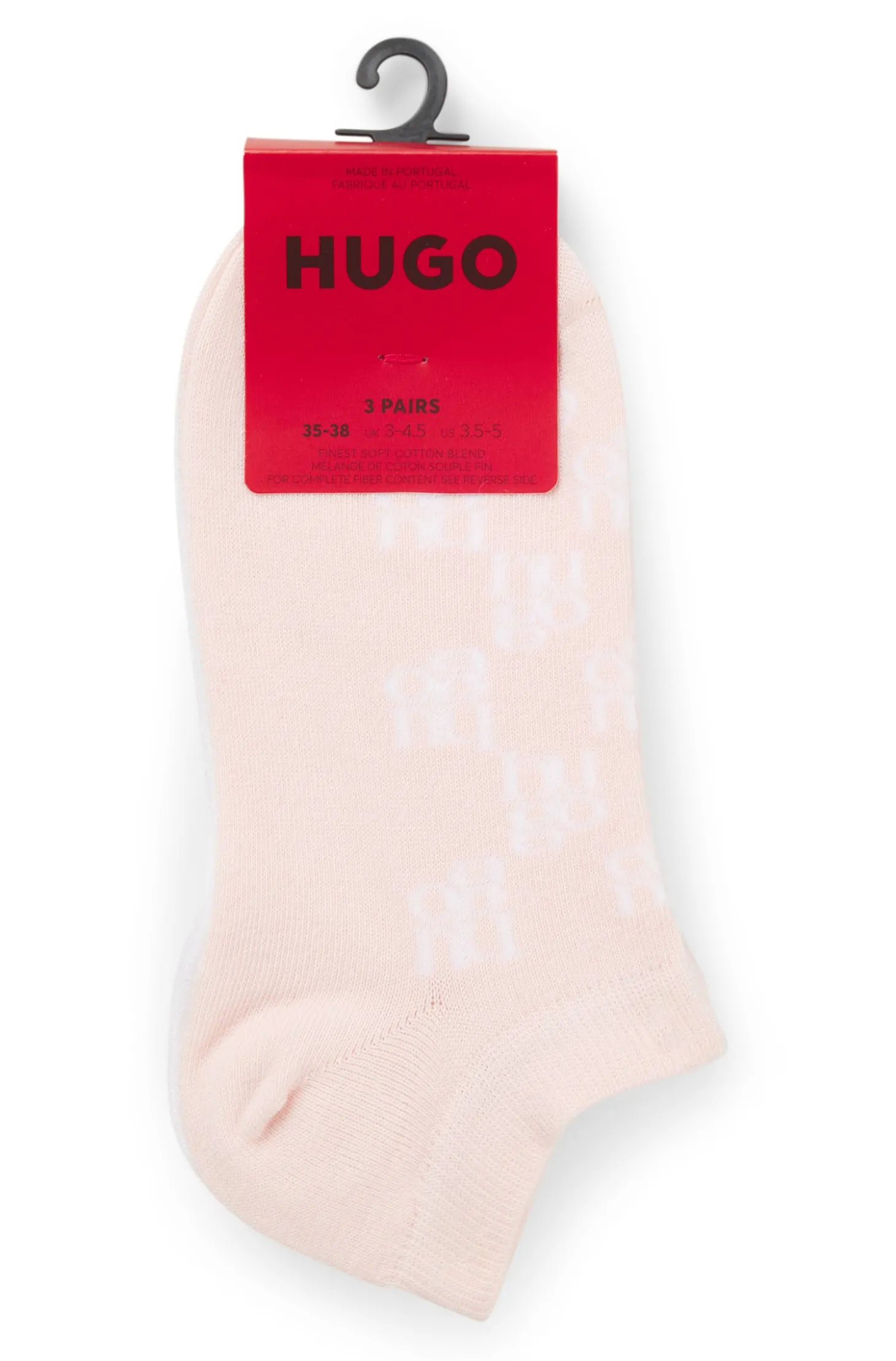 Dreierpack knöchellange Socken mit Logo-Details