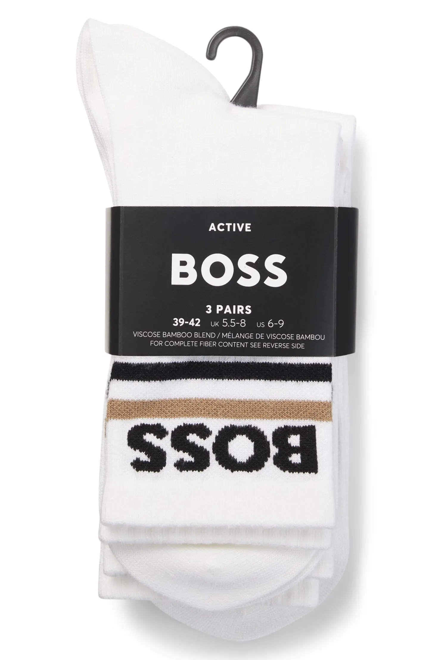 Dreierpack kurze Socken aus Bambus-Mix mit Logos
