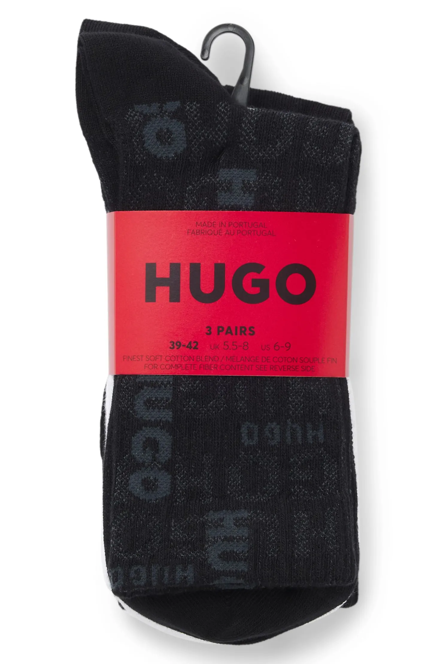 Dreierpack kurze Socken aus Baumwoll-Mix mit Logos