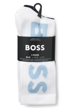 Dreierpack kurze Socken mit großen Logos