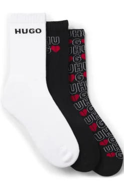 Dreierpack kurze Socken mit Logos