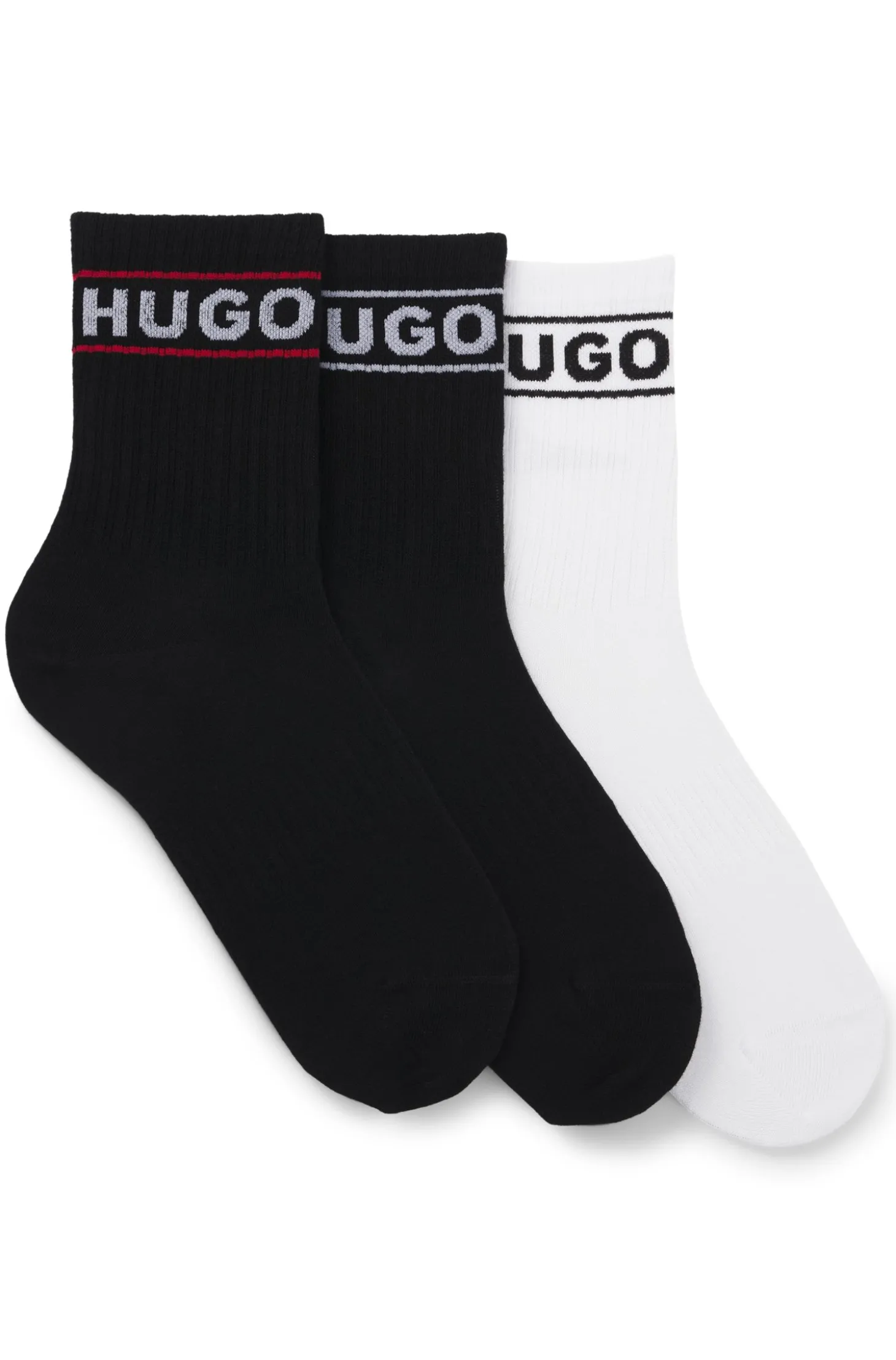 Dreierpack kurze Socken mit Logos