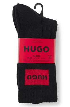 Dreierpack kurze Socken mit rotem Logo-Label
