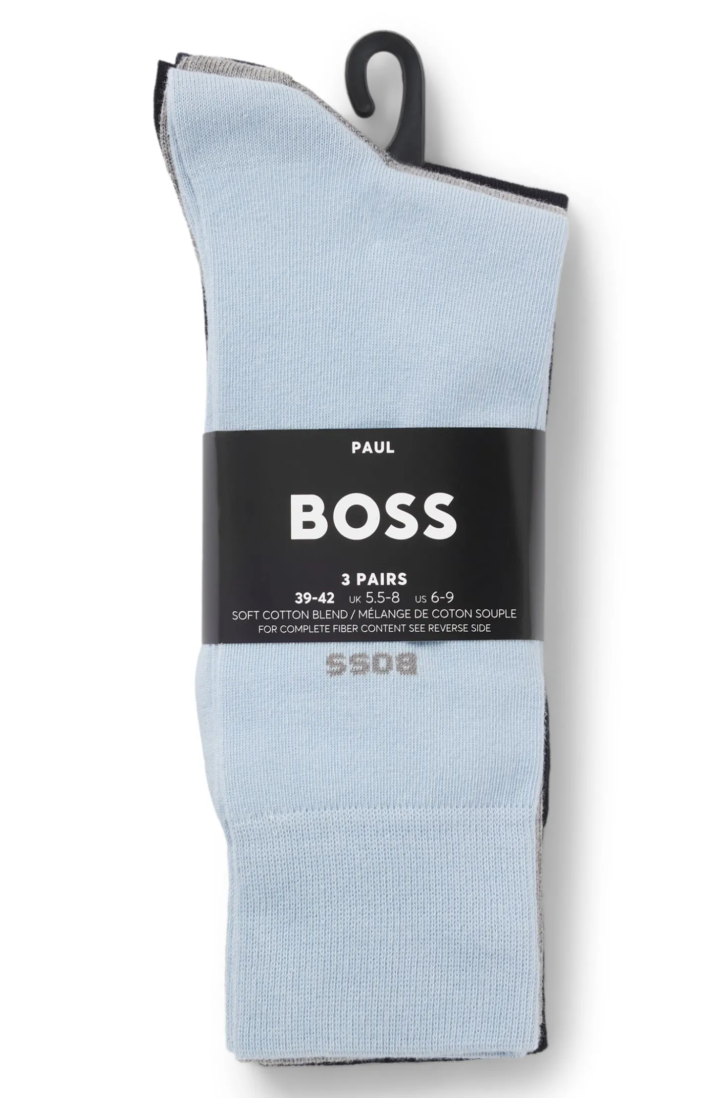 Dreierpack mittelhohe Socken aus Stretch-Gewebe