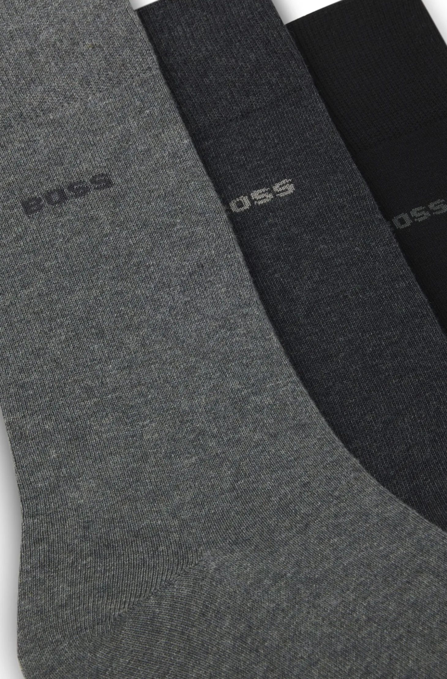 Dreierpack mittelhohe Socken aus Stretch-Gewebe