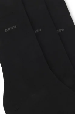 Dreierpack mittelhohe Socken aus Stretch-Gewebe