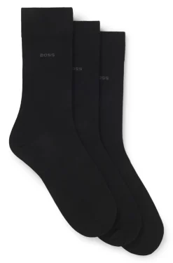 Dreierpack mittelhohe Socken aus Stretch-Gewebe