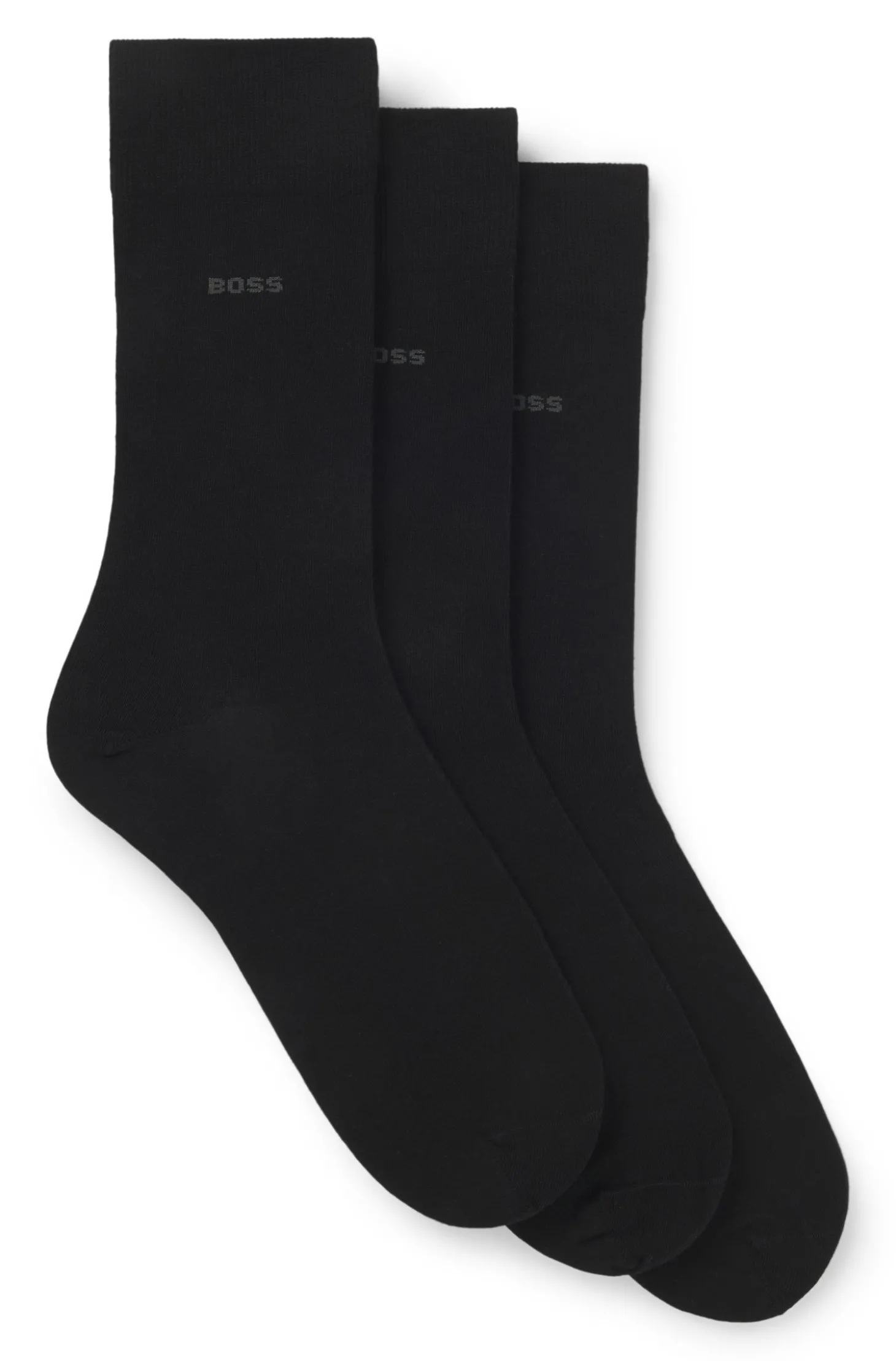 Dreierpack mittelhohe Socken aus Stretch-Gewebe