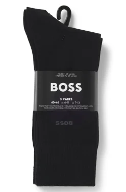 Dreierpack mittelhohe Socken aus Stretch-Gewebe