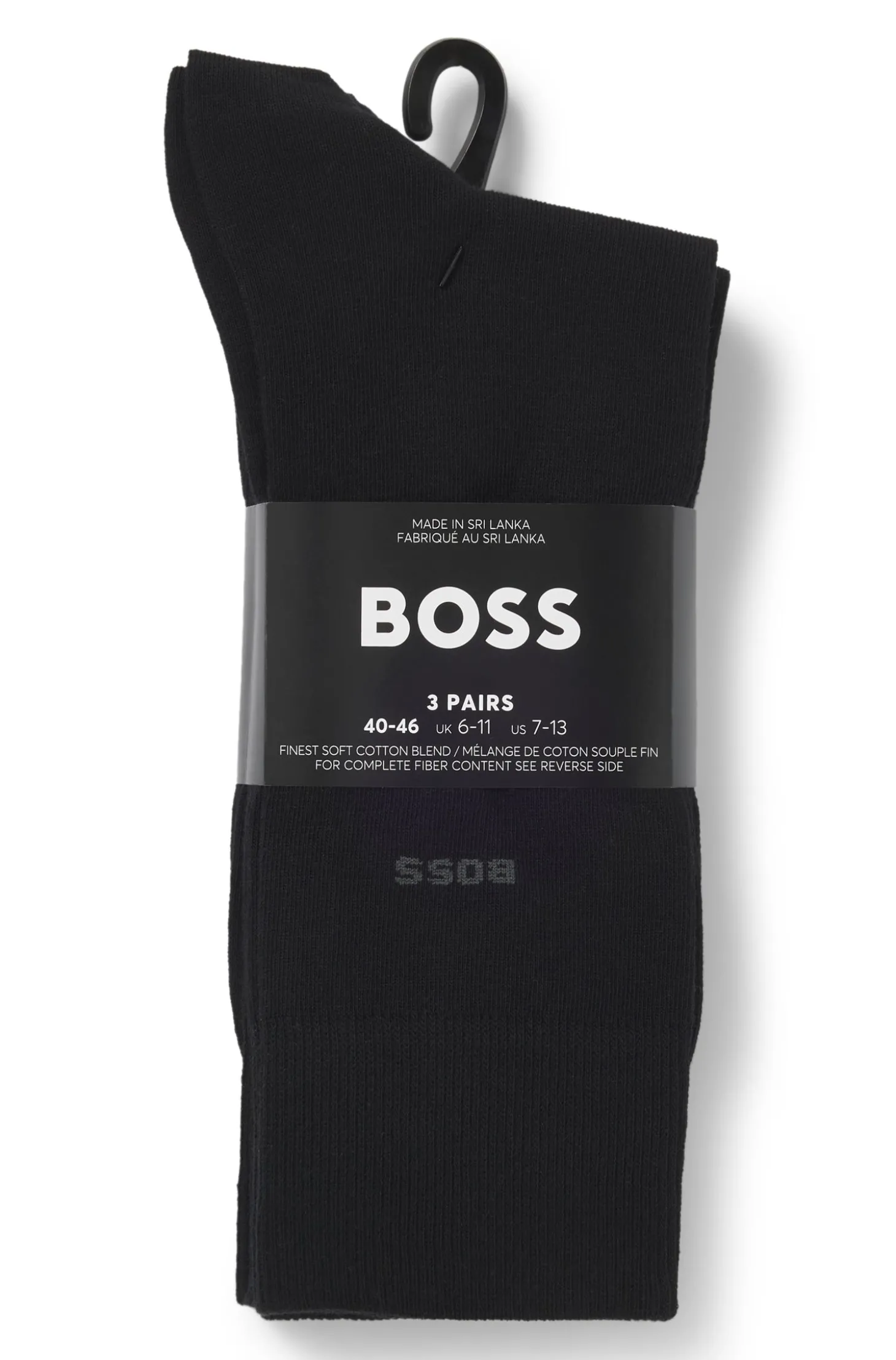 Dreierpack mittelhohe Socken aus Stretch-Gewebe