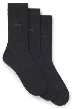 Dreierpack mittelhohe Socken aus Stretch-Gewebe