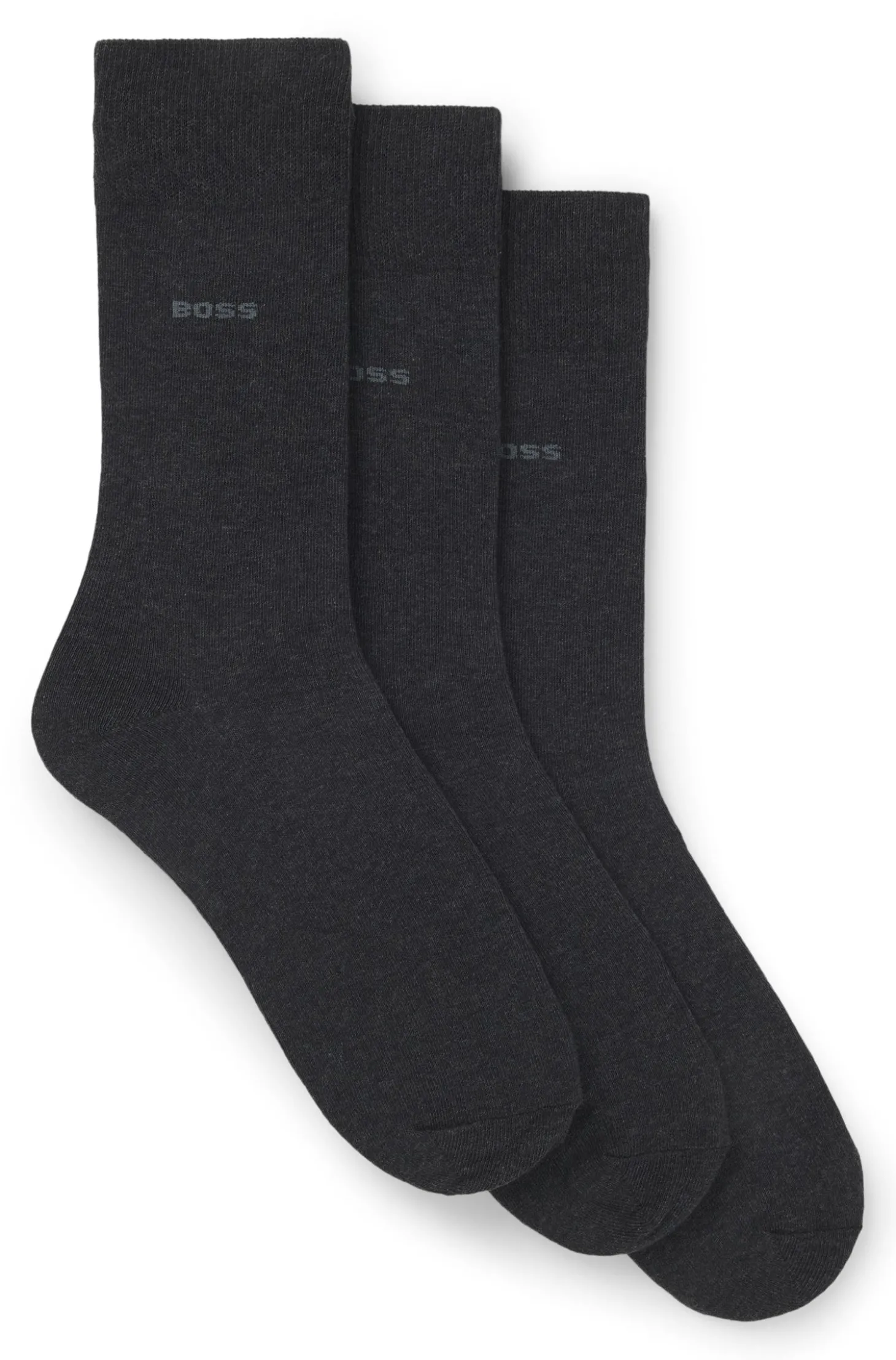Dreierpack mittelhohe Socken aus Stretch-Gewebe