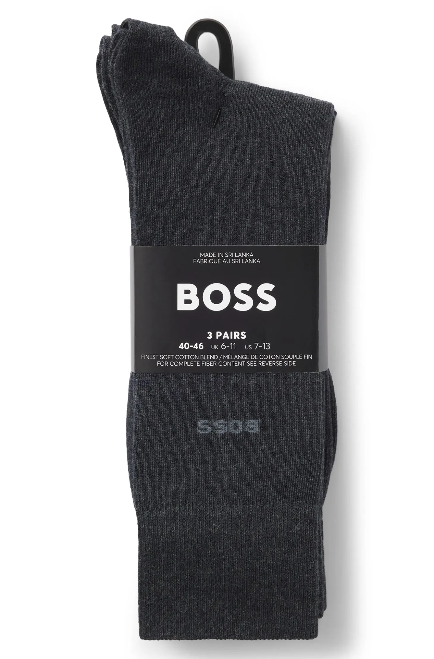 Dreierpack mittelhohe Socken aus Stretch-Gewebe