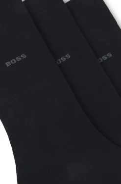Dreierpack mittelhohe Socken aus Stretch-Gewebe