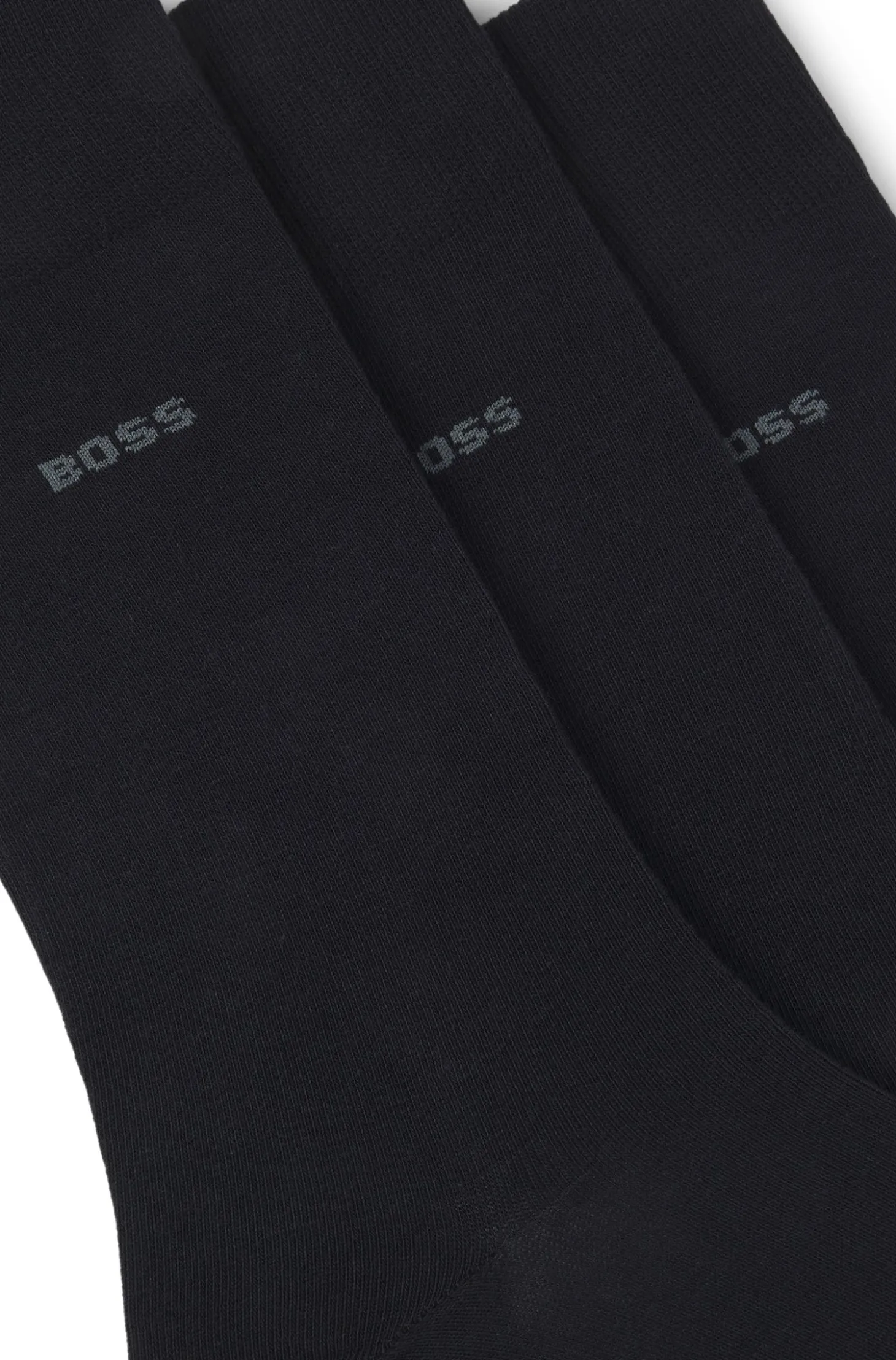 Dreierpack mittelhohe Socken aus Stretch-Gewebe