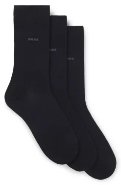 Dreierpack mittelhohe Socken aus Stretch-Gewebe